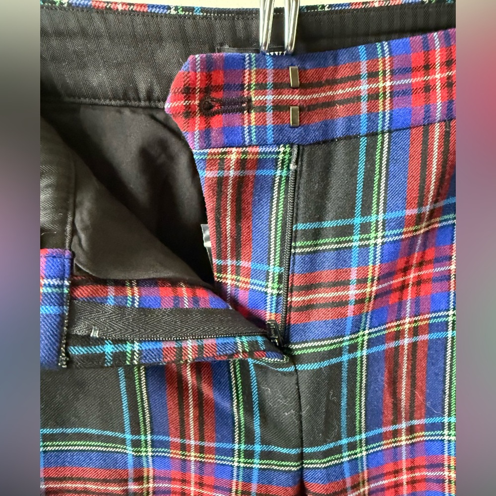 NWT J CREW Tartan Plaid Wool Blend Pants Trousers Classic Old Money Preppy 0P - Picture 4 of 8